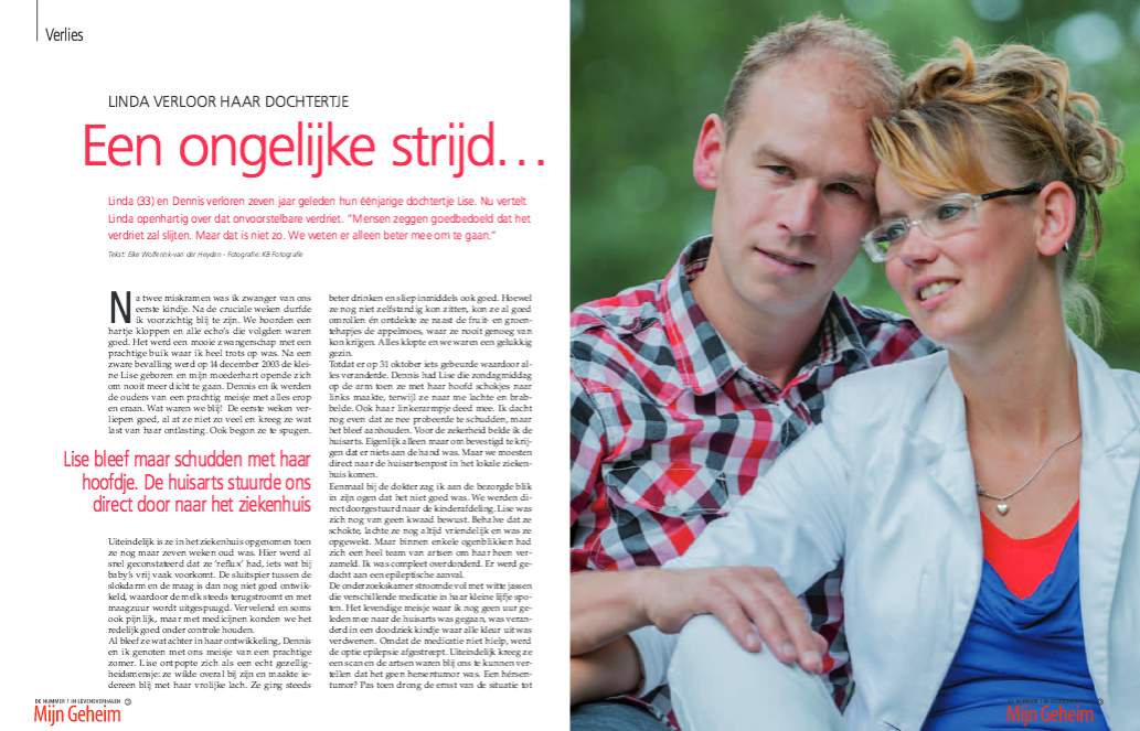 De overleden dochter van Linda en Dennis